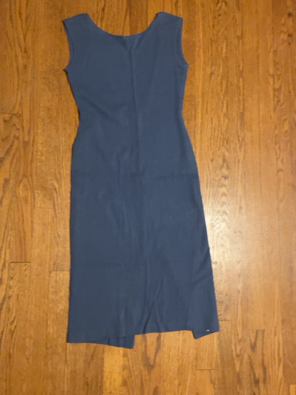 Vintage Isaac Mizrahi Navy/Slate Blue Sleeveless Midi Dress  Size 8 Archive 6042